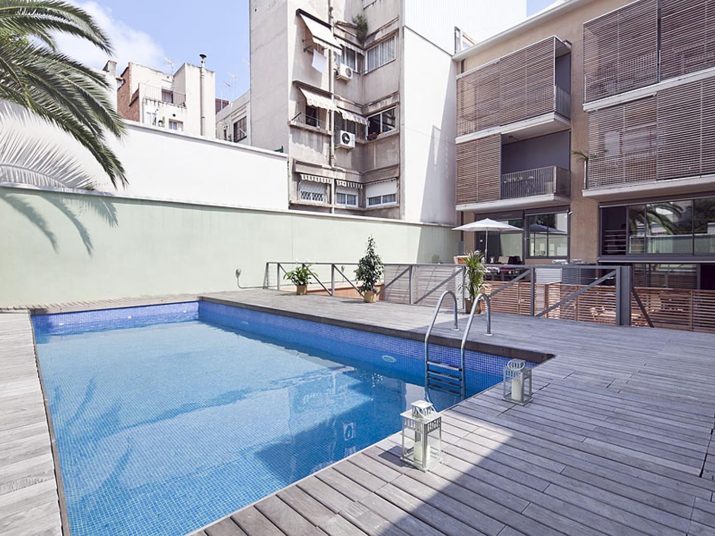 Appartamento con terrazza privata e piscina - My Space Barcelona Appartamenti