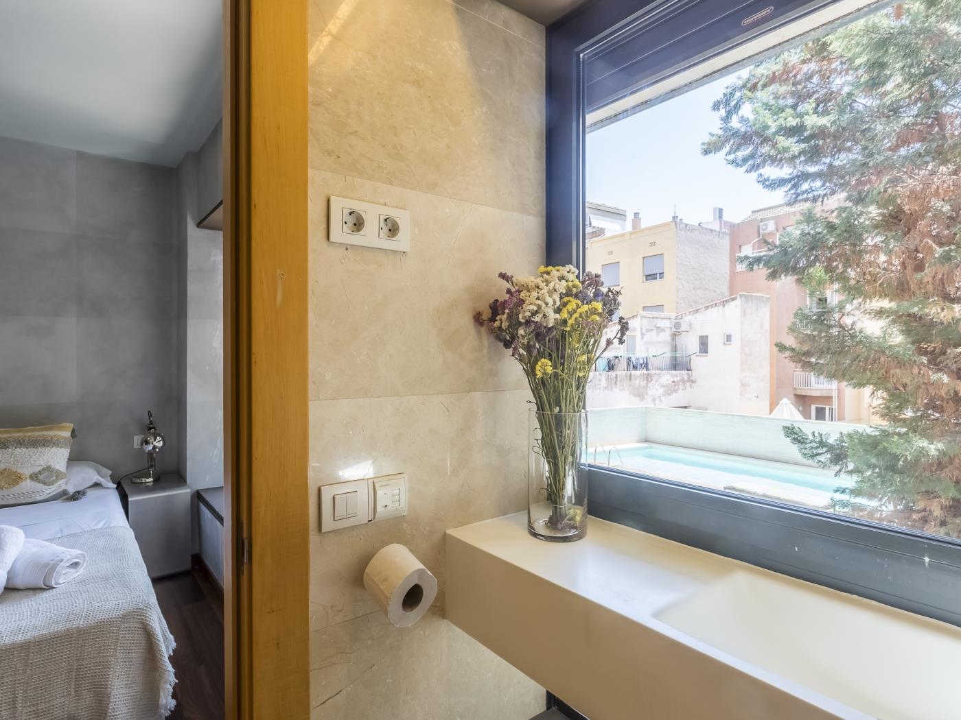 Appartamento con terrazza e piscina vicino al centro per 8 - My Space Barcelona Appartamenti