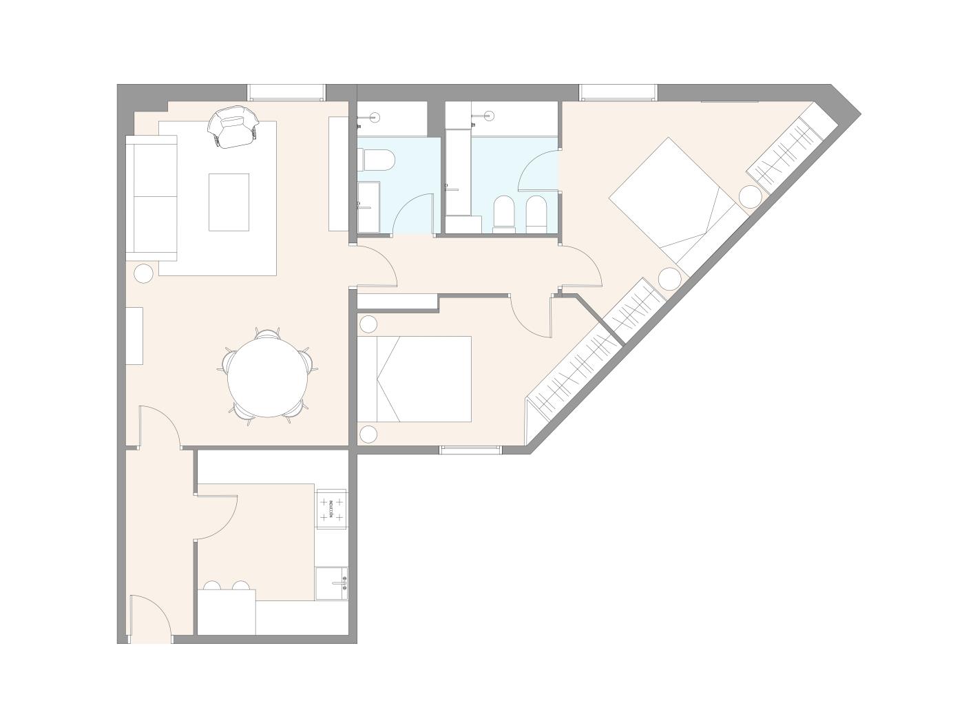 Appartamento luminoso con 2 camere vicino all’Hotel Palace - My Space Barcelona Appartamenti